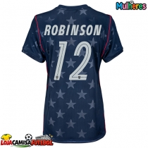 Camisa de Futebol Estados Unidos Miles Robinson #12 Equipamento Secundário Mulheres Mundo 2026 Manga Curta